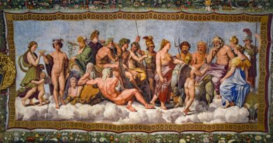 Affresco di Raffaello presente su una volta di Villa Farnesina