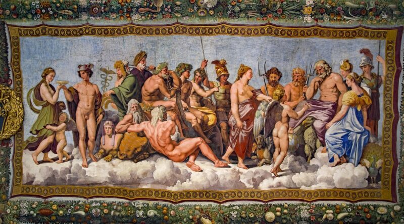 Affresco di Raffaello presente su una volta di Villa Farnesina