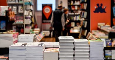 La lettura ai tempi del Coronavirus. Foto di una libreria.